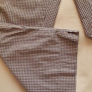 Capri, Crop Pants * Navy Blue & White Gingham * Side-zip * Sz 8P * Erik Stewart